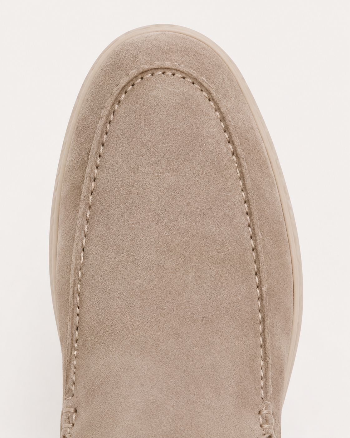 Beige Suède Mocasines - Aria Select