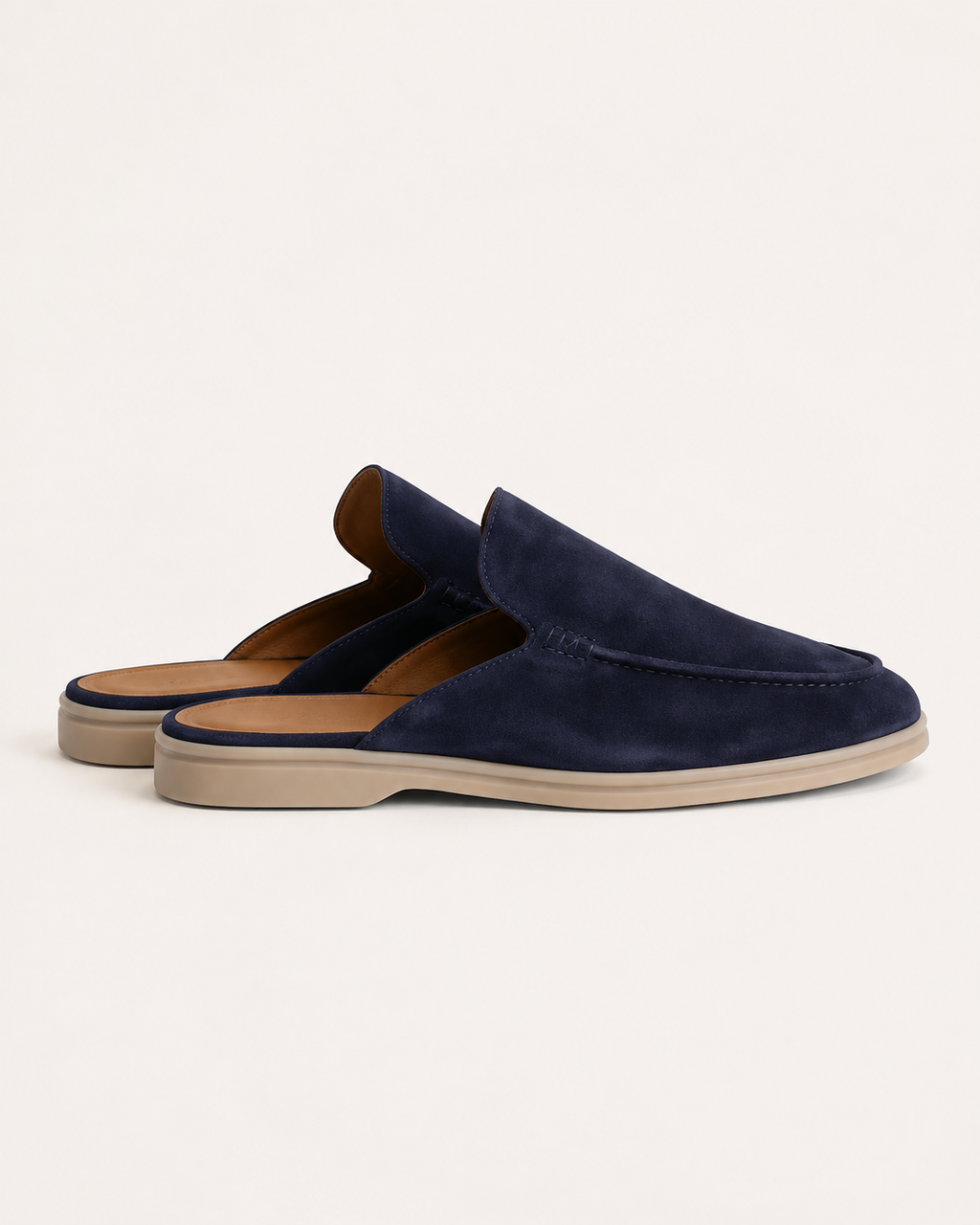 Navy Suède Mocasines - Aria Select