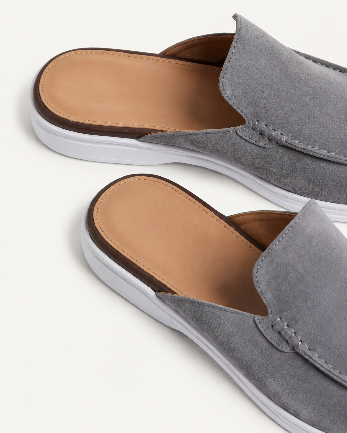 Grey Suède Mocasines - Aria Select