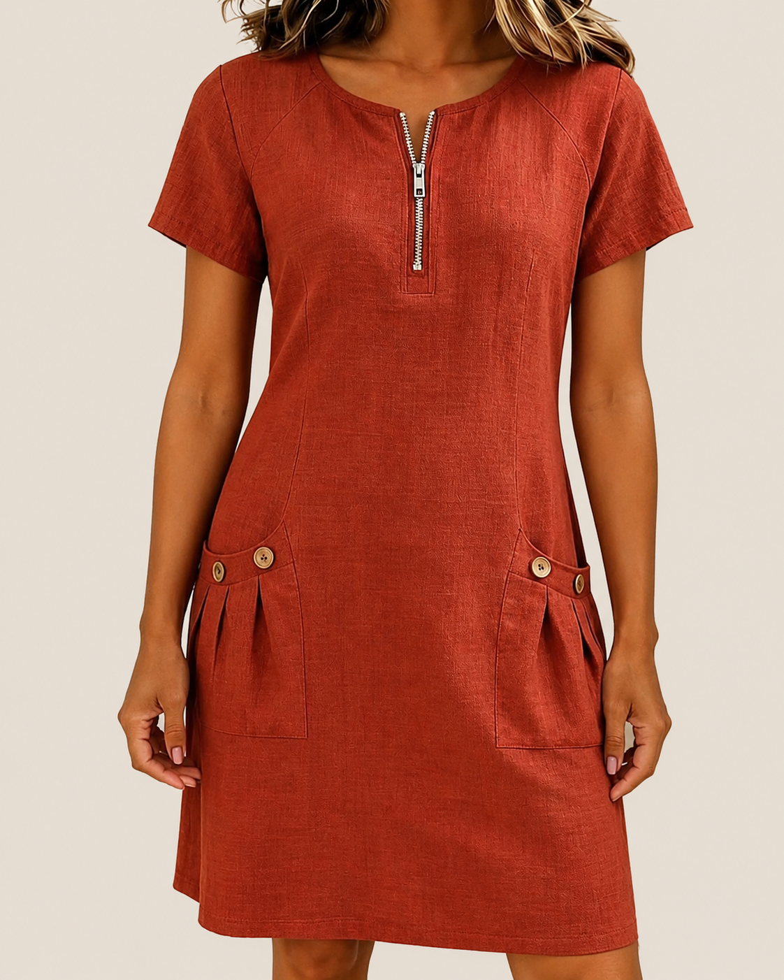 Aria Select | Vestido de Algodón con Cremallera