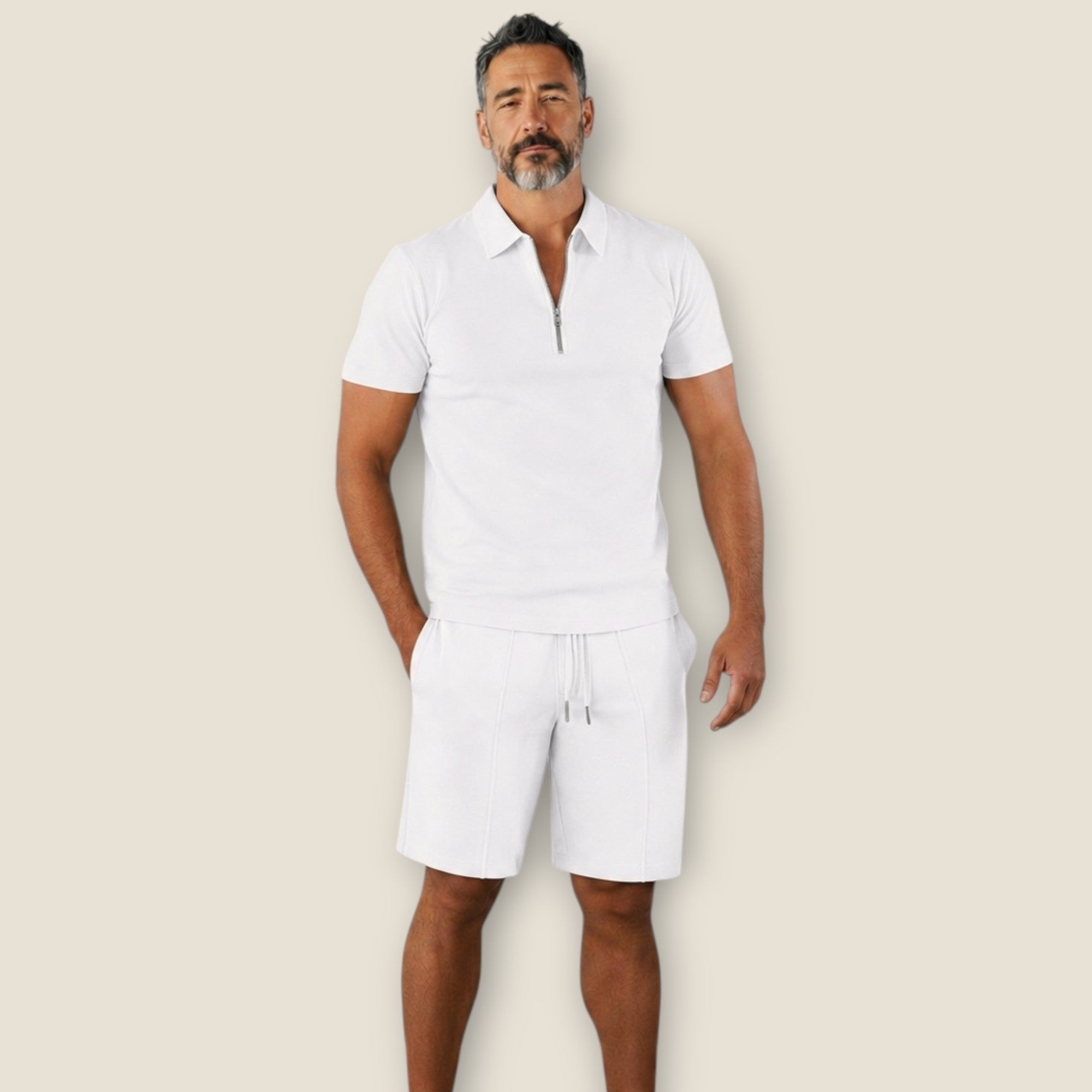 Conjunto Polo con Cremallera y Pantalón Deportivo
