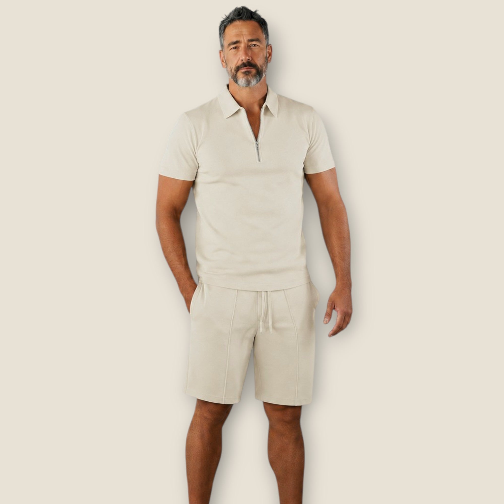 Conjunto Polo con Cremallera y Pantalón Deportivo