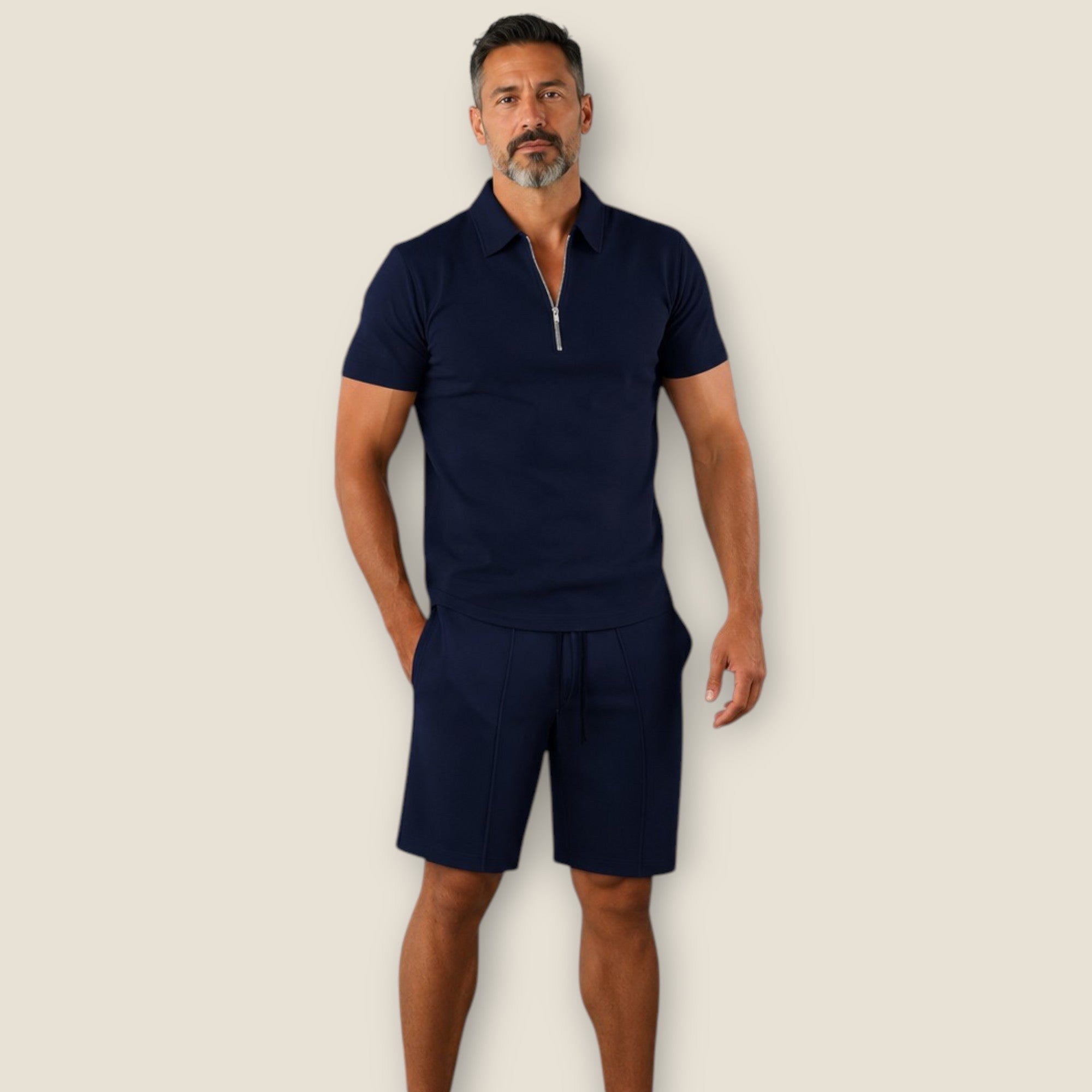 Conjunto Polo con Cremallera y Pantalón Deportivo