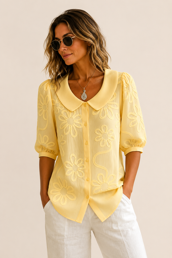 BLUSA DE FLORES ELEGANTE