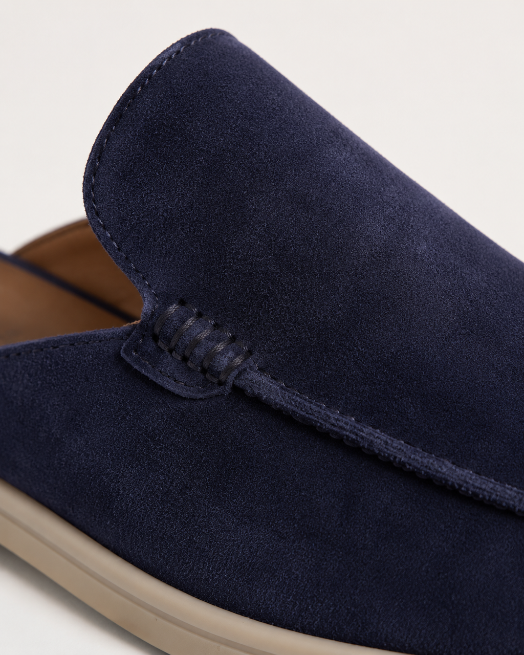 Navy Suède Mocasines - Aria Select