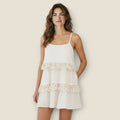 Vestido "Aria Midnight" – Satinado con Escote Drapeado & Lazo