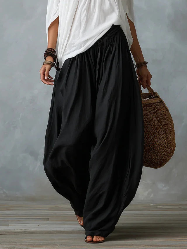 Aria - Conjunto de hombros descubiertos y pantalón fluido
