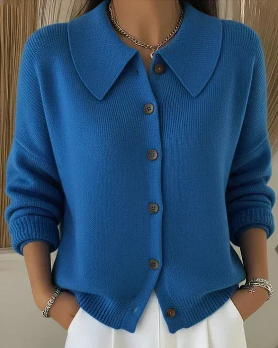 Coralia Chaqueta de Punto con Cuello Camisero