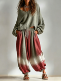 Leonor Conjunto a Juego Bohemio Holgado y Casual con Diseño Degradado